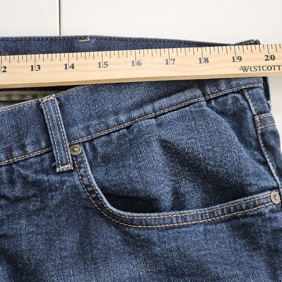 7 For All Mankind Jeans Mens 40x32 Dark Blue Slimmy SMSU980FY Denim Western Boho - Picture 5 of 16